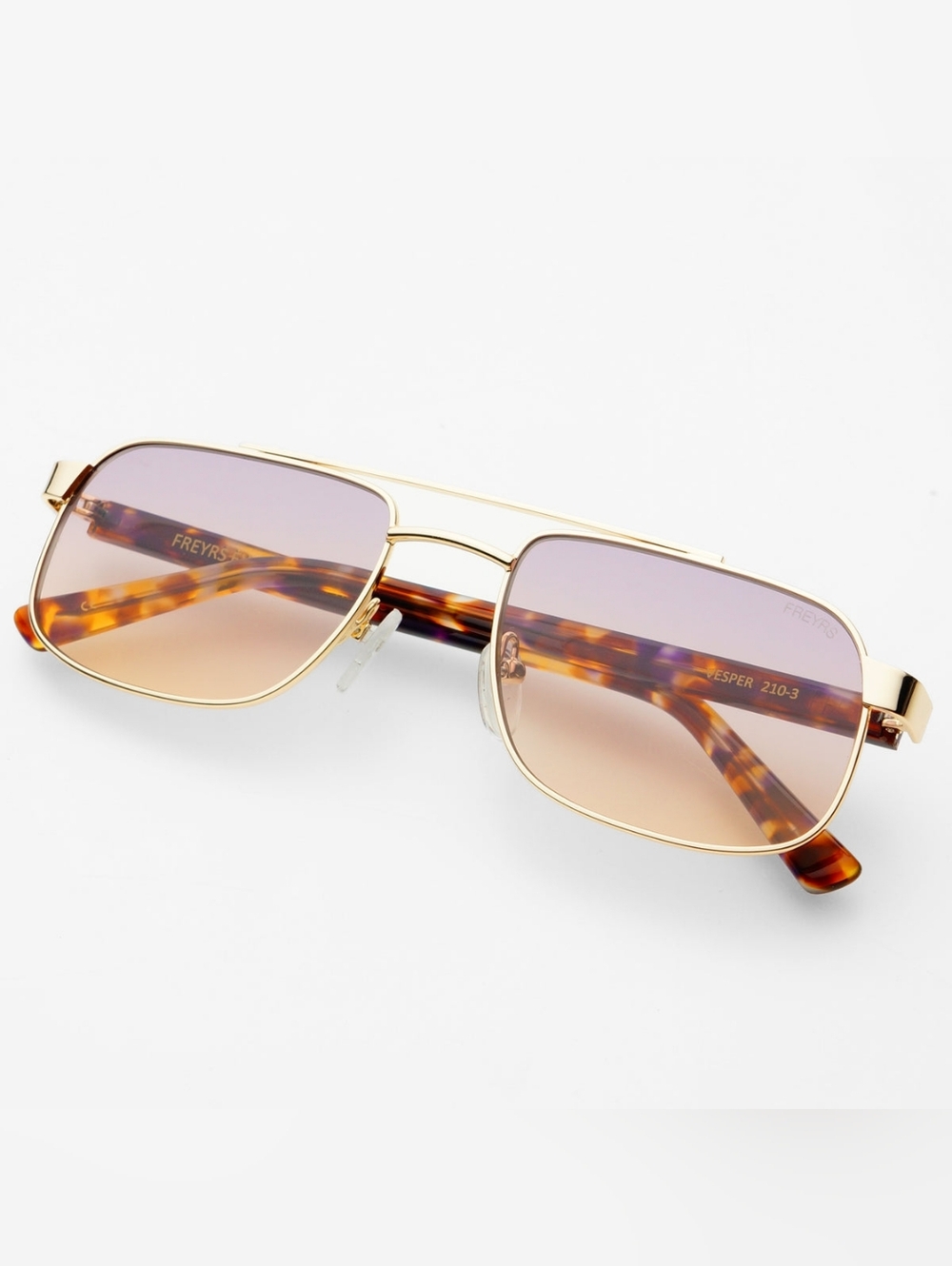 FREYRS Gold Frame Sunglasses Gradient Lenses